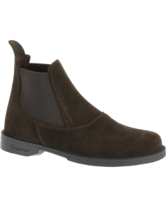 Decathlon Women's Chelsea Boots Flat Heel Suede Riding Boots Chunky Heel Equestrian Boots Brown Suede Style 36-2008772