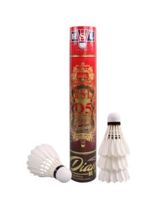 RSL (RSL) Badminton Shuttlecock D5 Goose Feather Professional Tournament Grade, Durable and Stable Speed 77, 12-Piece Tube