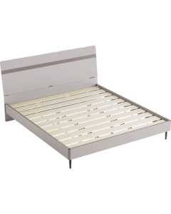 LINSY Home Modern Minimalist Master Bedroom Double Bed with Storage Headboard Rental Bed Frame Furniture OV3A