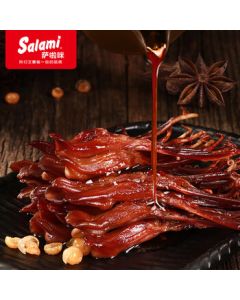 Salami Premium Soy Sauce Flavored Duck Tongue 500g Bulk Bag - Wenzhou Specialty Braised Snack