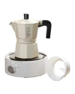PAKCHOICE Moka Pot Dual Valve, Home Espresso Dual Valve Moka Pot, Small Electric Stove Pour-Over Coffee Set
