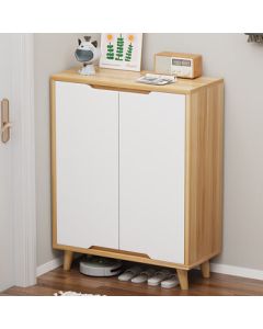 KULIN Shoe Cabinet, Entryway Storage Cabinet, Multi-Layer Entry Shoe Rack with Large Capacity, Light Walnut Color