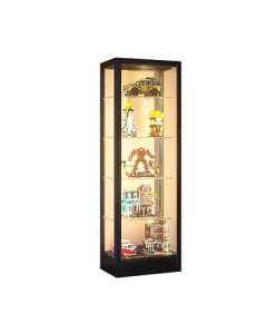 Gangxin Display Cabinet for Toys and Models, Transparent Glass Case with Lights for Pop Mart Collectibles