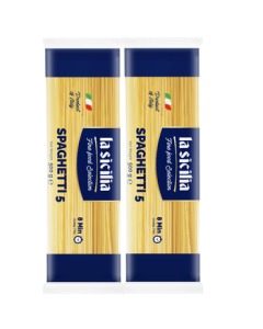 lasicilia Italy Imported Pasta No.5 Spaghetti 500g*2 Bags Macaroni Children Noodles Breakfast