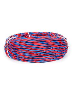 Jiayan RVS 2*1.5mm² Flame-Retardant Twisted Lamp Head Monitoring Fire Protection Power Cable Copper Core Flexible Wire Red Blue 100m