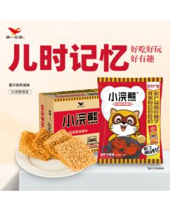 Uni-President Little Raccoon Signature Spicy Crab Flavor Crispy Noodles 35g*30 Pack Whole Box Childhood Snack Crispy Noodles