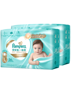 Pampers【Diaper Rash Protection】Premium Care Baby Diapers with Vernix-like Formula, Ultra-Thin & Breathable, L72