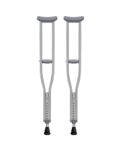 Daocheng Medical Underarm Crutches, Elderly Walking Canes, Rehabilitation Double Crutches for Fracture, Mid-Autumn Gift, Stainless Steel Mobility Aid, Pair of Two