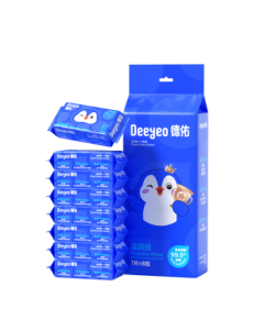 Deyo Flushable Wet Wipes Portable Mini Pack 7 Sheets * 8 Packs, Toilet Paper Wet Wipes for Hygiene and Cleaning