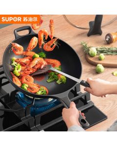 SUPOR Italian-style Red Dot Wear-resistant Cast Aluminum Non-stick Wok 32cm Frying Pan EC32SAP01