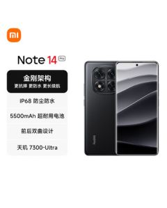 Xiaomi Redmi Note 14 Pro Dimensity 7300-Ultra IP68 5500mAh Large Battery 8GB+128GB Midnight Black Redmi 5G Smartphone