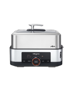 Donlim Electric Steamer Pot - Multi-Function Stainless Steel Steamer and Slow Cooker for 2-3 People, Large Capacity, High-Speed Steaming with Timer and Keep Warm Function, DL-1005C Set