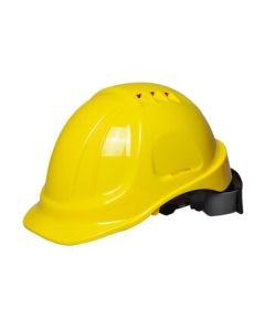 GAOMA ABS Ventilated Safety Helmet with Free Logo Printing, Yellow, Equipped with Proximity Warning Device for Communication and Power Industries