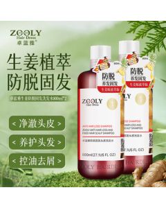 Zhuolanya Ginger Anti-Hair Loss & Hair Strengthening Shampoo 800ml*2 (Unisex Shampoo for Men and Women)