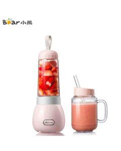 Bear Portable Juice Maker, Home Mini Fruit Blender, Small Electric Multi-functional Juicer Cup with Dual Cups for Easy Carry LLJ-C04W1
