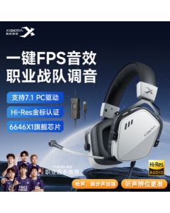 Siberia (XIBERIA) K03 Wired USB Gold Label 7.1 Gaming Headset, Esports Headphone with Microphone, Over-Ear FPS Headset for PUBG, PC Office Use with In-line Controls, Panda White