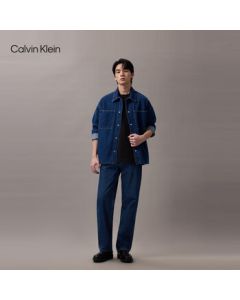 Calvin Klein Jeans 25 Summer Men's Casual Minimalist Letter ck Solid Color Loose Knit Short-Sleeve T-Shirt 4RAB818