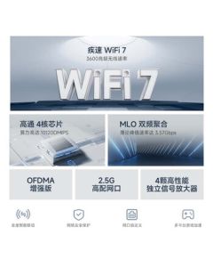 Xiaomi (MI) Router BE3600 2.5G 3600Mbps WiFi 7 | Quad-Core Qualcomm Processor | 2.5G Port | IOT Smart Connectivity | Home Router | SU7 Car-Home Networking