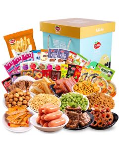 Drooling Baby Snack Gift Box Approx. 68 Packs Mid-Autumn Festival Gift Birthday Gift for Girlfriend Snack Bulk Purchase 1100g