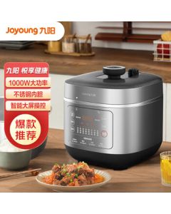 Joyoung ZMD Safety Series 6L Large Capacity Electric Pressure Cooker, High Power Stainless Steel Inner Pot, Smart Large Screen Control, Special Open-Lid Cooking Y-60S33