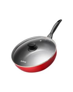 Supor Flat Bottom Frying Pan Cookware Set with Knife Set, Non-Stick Frying Pan 28CM-VJ28RP03, 28cm