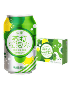 Yineng Lemon Flavored Soda Sugar-Free Carbonated Beverage 0 Calorie 0 Energy Sparkling Water 330ml*24 Cans Whole Case Pack