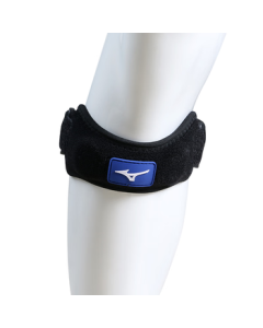 MIZUNO Patella Strap Knee Support for Running, Breathable Sports & Basketball Knee Brace with Compression Band, Fitness Gear 029 Black (Single)