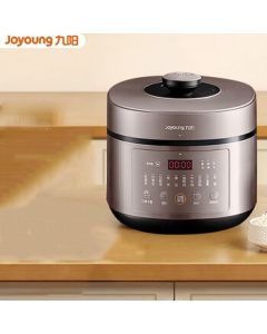 Joyoung Electric Pressure Cooker, 5L Large Capacity Smart Multi-Cooker for Braising Meat and Soup, Low-Fat Pressure Cooker Y-50A9, Mocha Brown