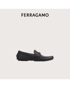 Ferragamo Men's Black Driving Shoes 0774315_3E _ 75 Gift for Boyfriend