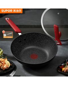 SUPOR Non-Stick Frying Pan, Granite Coating, Compatible with Induction Cooktops and Gas Stoves, Model PC32W8 (Includes Spatula, Single Shipment)