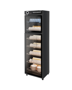 CHIGO Disinfection Cabinet for Home Use, Small Commercial Vertical Dishware Cabinet, Ozone & Medium-Temperature Sterilizing Cupboard for Kitchen, Canteen, Restaurant, and Enterprise Use - Model ZTP-208HK3