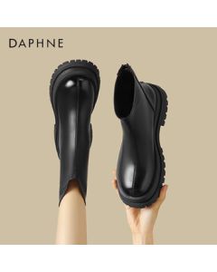 Daphne Women's Ankle Boots Spring Autumn Chelsea Boots Thick Sole Stretchy Slim Boots 4024605009 Black 38