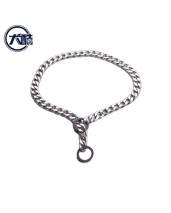 Kuangku 304 Stainless Steel Flat Chain Dog Training P Chain for Malinois, German Shepherd, Labrador Medium to Large Dogs Stainless Steel Collar 55cm