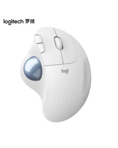 Logitech Wireless Trackball Mouse - Professional Drawing, Ergonomic Design, Office Mouse M575 Pearl White