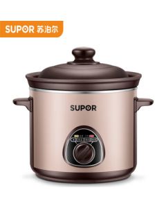 Supor 3L Electric Stew Pot Purple Clay Fine Stewing Electric Casserole Soup Stewing Pot Porridge Cooker DG30YK11