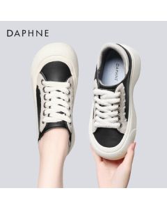 Daphne Women's Casual Shoes Simple Fashion Sneakers Thick Sole Height-Increasing Versatile Shoes 4024404056 Black 36