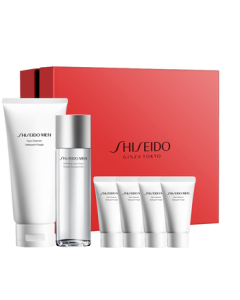 SHISEIDO Men's Refreshing 2-Piece Set (Cleanser + Toner) – Oil Control Skincare for Cleanse & Hydration, Birthday Gift