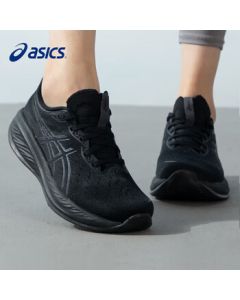 ASICS Women's Running Shoes GEL-CUMULUS 26 Low-Cut Breathable Sneakers Black 37