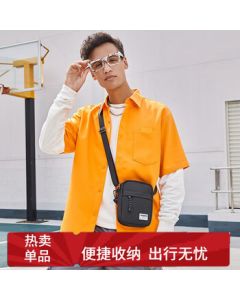 MEXICAN Men's Casual Travel Shoulder Sling Bag Mini Crossbody Phone Canvas Backpack for Cycling and Commuting