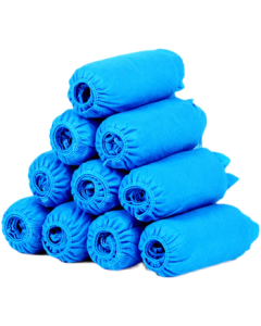 Anmeishang Disposable Shoe Covers, Dustproof Thickened Non-Woven Fabric, Universal Blue 100pcs/Pack for Men and Women, Breathable, Anti-Slip, Wear-Resistant for Dust-Free Workshops, Laboratories, and Factories