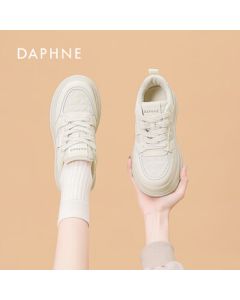 DAPHNE Daphne Thick Sole Canvas Shoes for Women Students - Beige Size 39