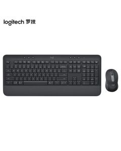 Logitech MK650 Wireless Bluetooth Keyboard and Mouse Set, Business Office Keyboard and Mouse Combo, Office Mouse Keyboard, Silent Mouse, Full-Size Design, Preferred Series, Black and Gray