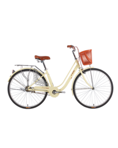 JD Jingzao CT200 Urban Bicycle Single Speed Commuter Bike for Adults and Students - Cream Yellow