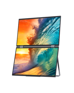 Sculptor 15.6-inch 4K Ultra HD Dual-Screen Portable Foldable Monitor with 100% sRGB, AI Blue Light Filter for Office Work, Stock Trading, and Laptop Extension - MU156LA