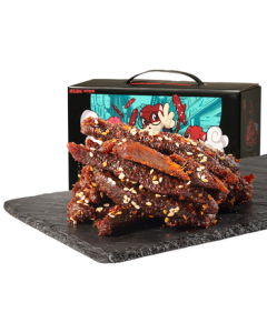 Three Squirrels Sichuan Spicy Beef 400g Gift Box – Sichuan Snacks, Midnight Snack, Spicy Cold Dish, Dried Meat Jerky
