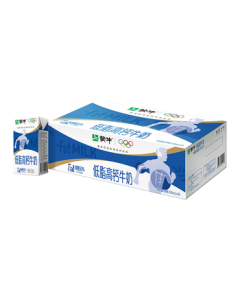 Mengniu Low-Fat High-Calcium Milk 250ml*24 Boxes - Breakfast & Fitness Companion, Mid-Autumn Festival Gift Box