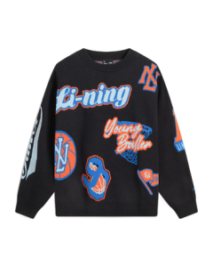 Li Ning Round Neck Knitwear for Teens 2025 Winter New Fashion Trend Versatile Sports Top YMBV025