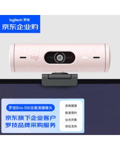 Logitech Brio 500 HD Wide-Angle Webcam, Live Streaming Camera, Video Conference Webcam with Microphone, Pink