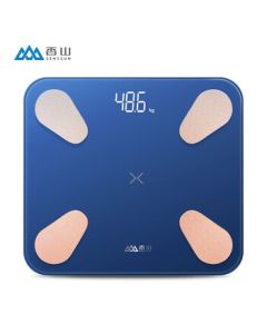 Xiangshan Smart USB Rechargeable Body Fat Scale, Home Mini Accurate Weight Scale with Full Enclosed Base, Azure Blue F2R