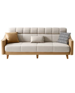 QuanU Furniture Nordic Simple Style Sofa Bed, 3-Seater Convertible Folding Dual-Use Recliner Sofa Bed with Tech Fabric